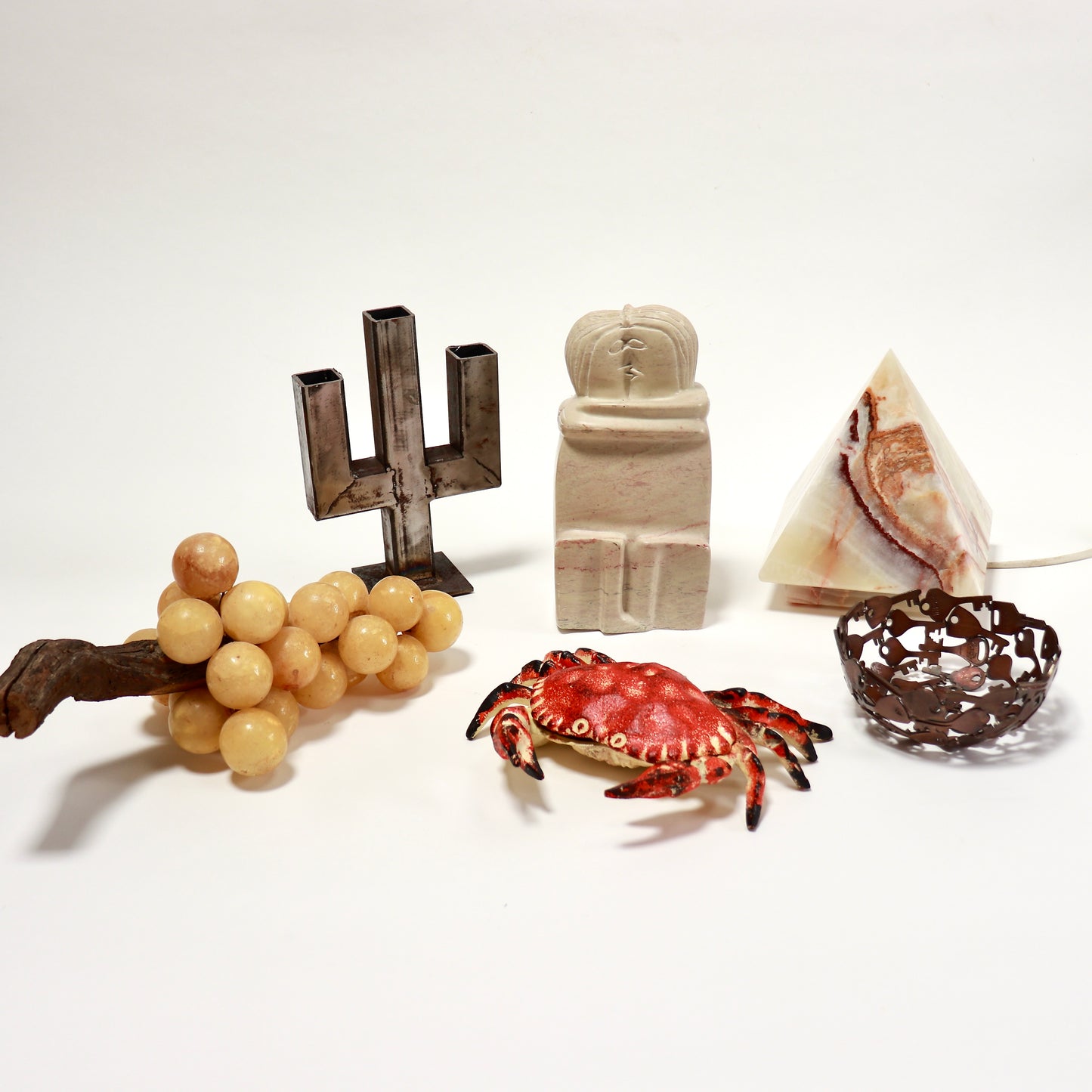 Painted Cast Iron Crab Casket