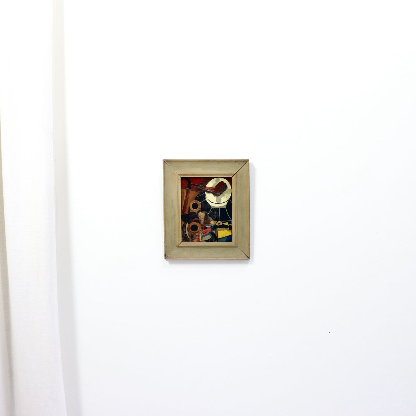 Mid Century abstract oil on board
