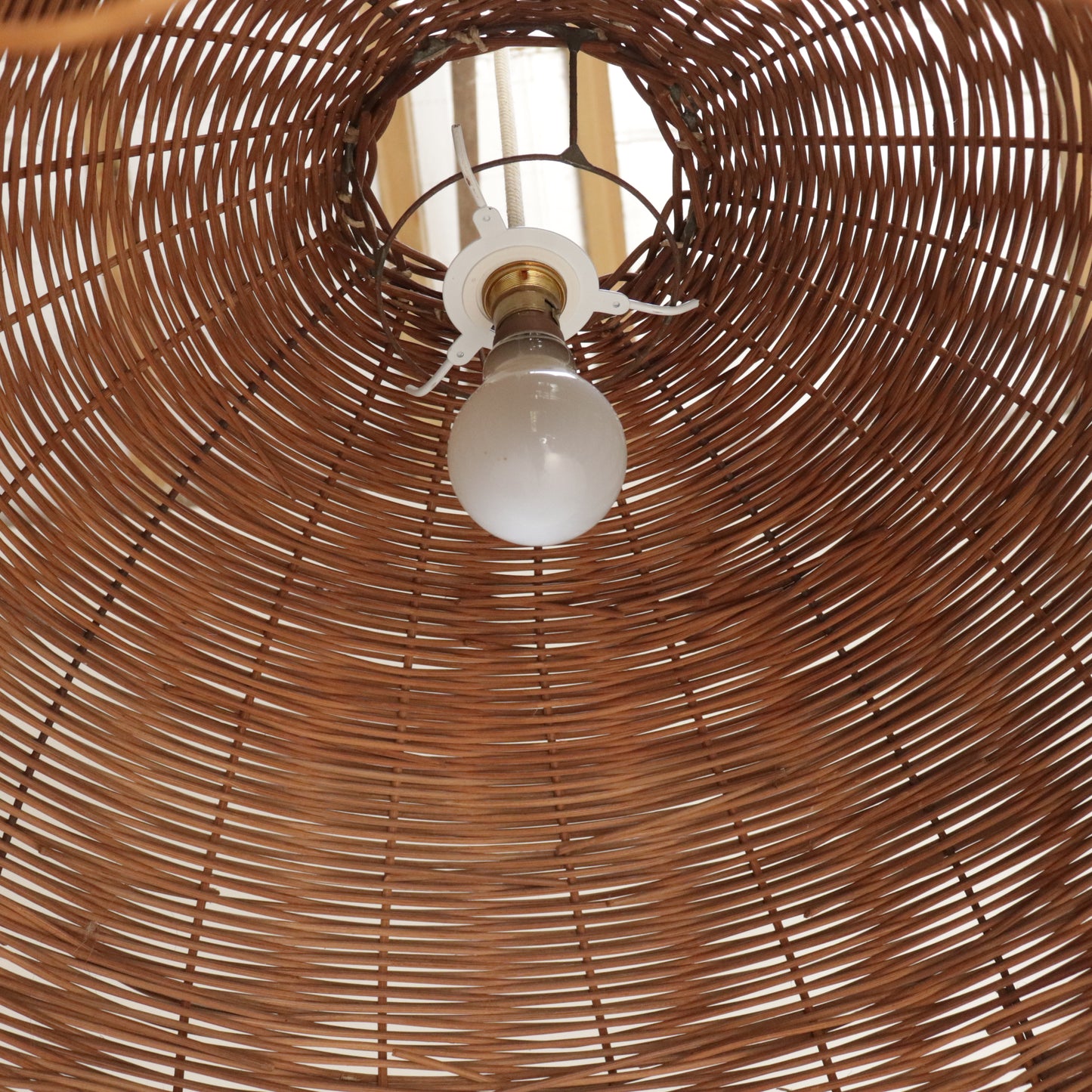 Oversized Woven Rattan Pendant Lamp