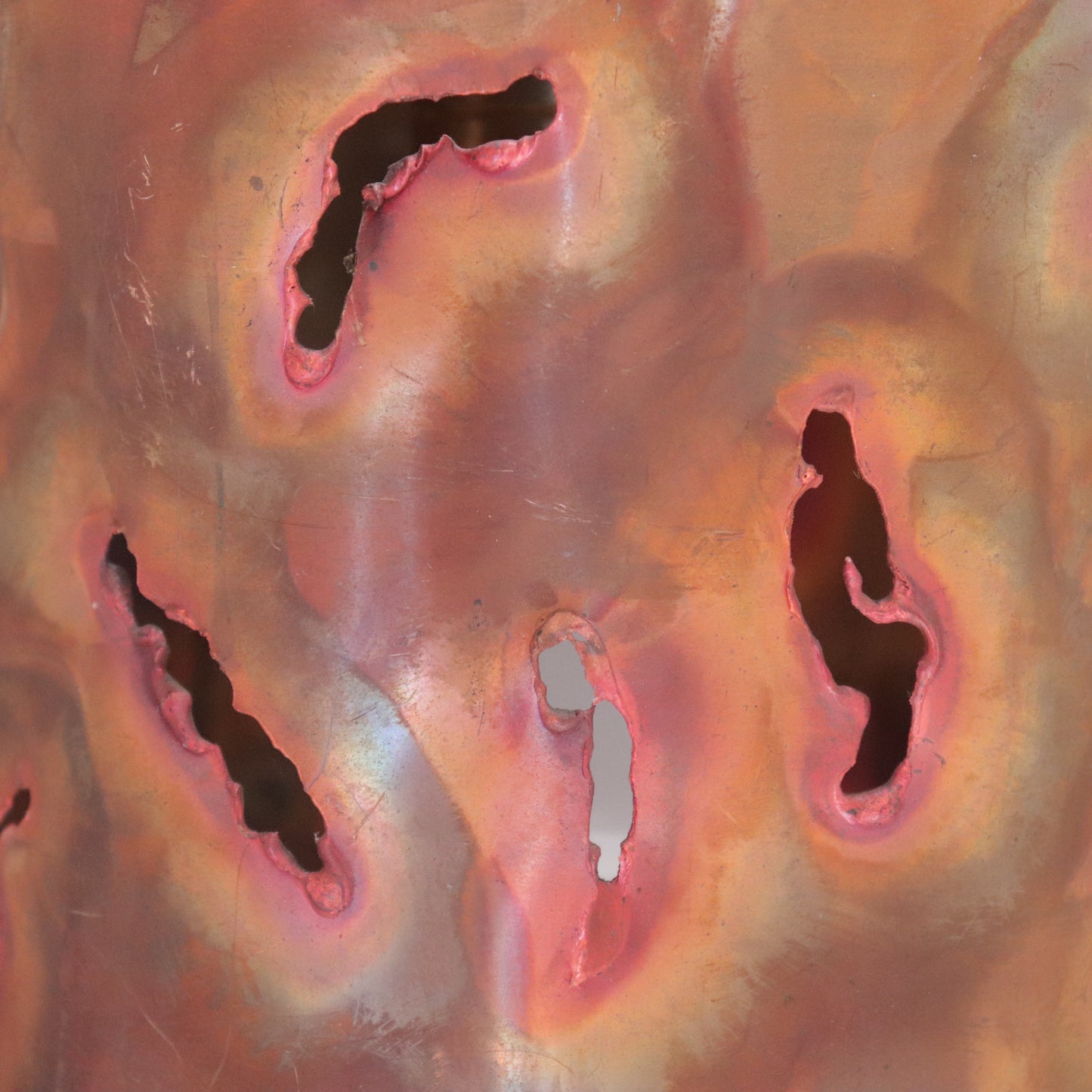 Artisan-Made Copper and Wrought Iron Pendant Light