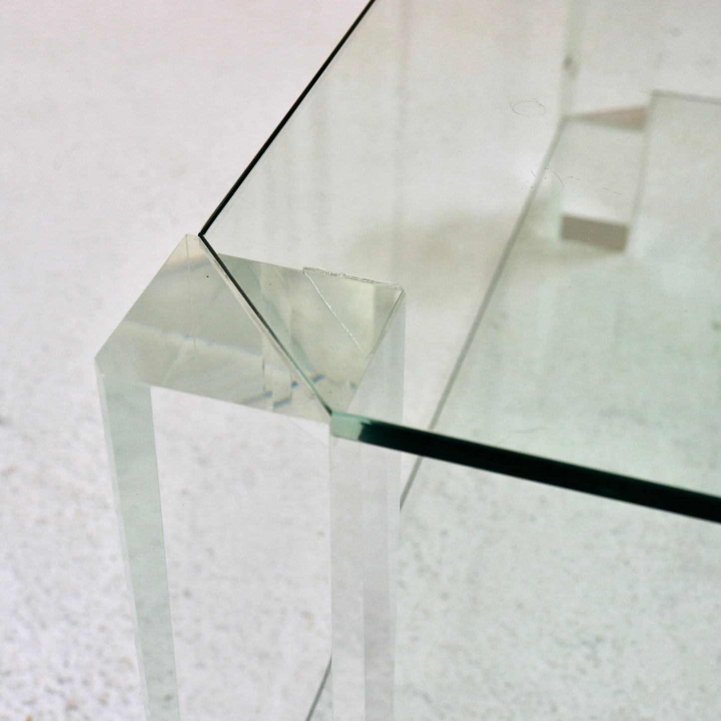 Vintage Glass and Lucite coffee table