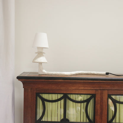 Artist-Made Plaster Table Lamp