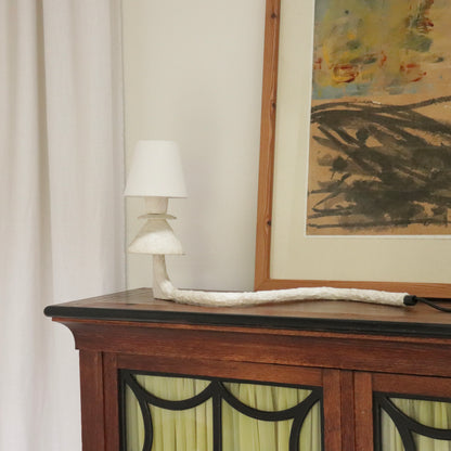 Artist-Made Plaster Table Lamp