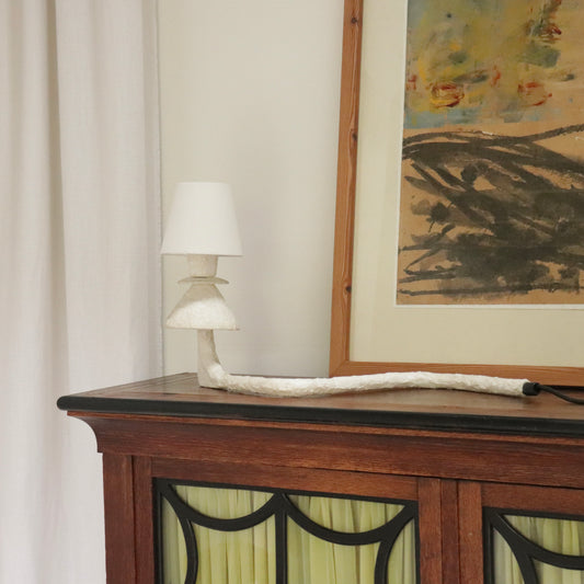 Artist-Made Plaster Table Lamp