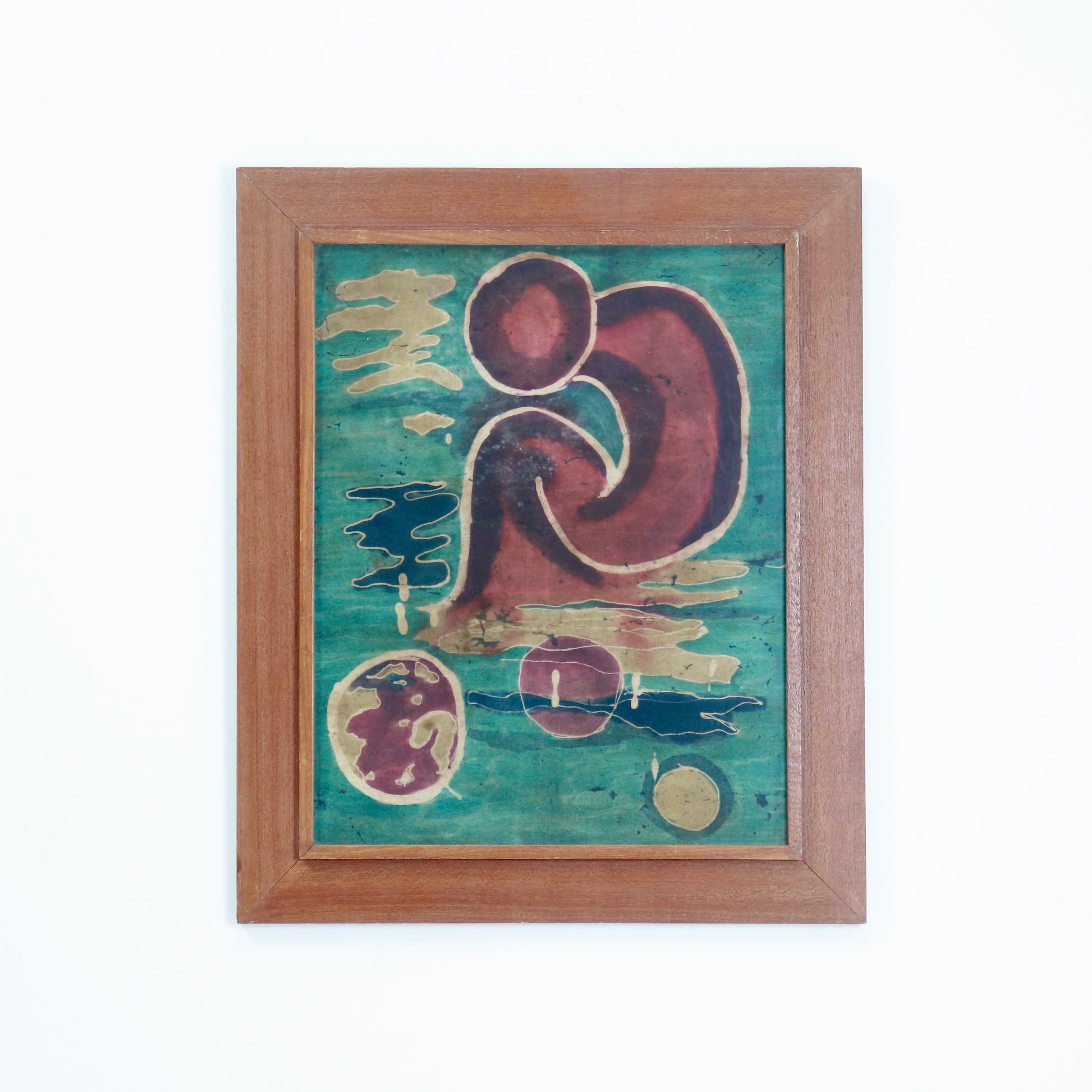 Abstract modernist composition in batik