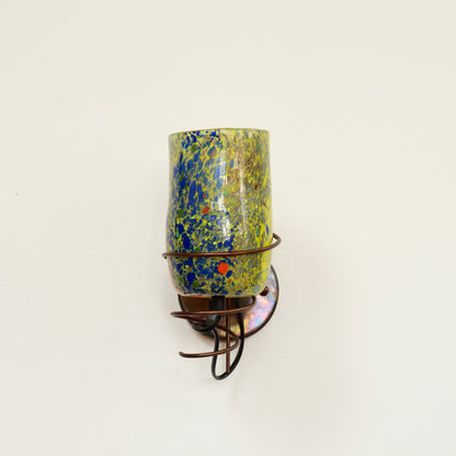 Multicolour Murano macchia glass wall sconce