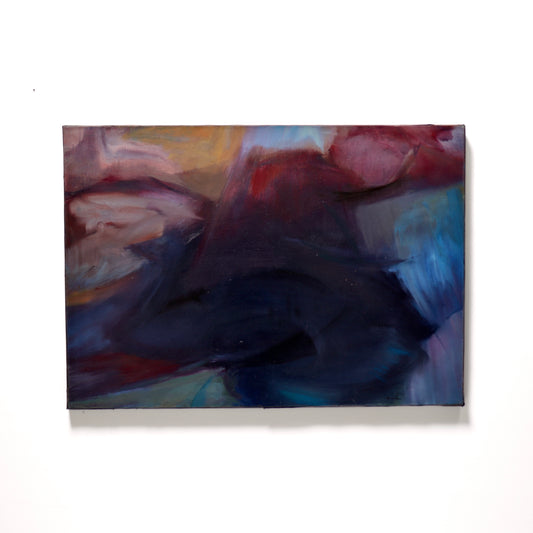 French abstract oil on canvas