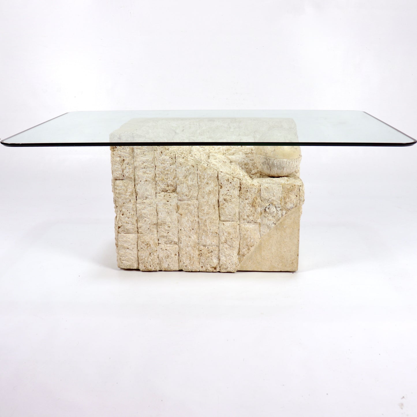 Vintage Mactan stone coffee table