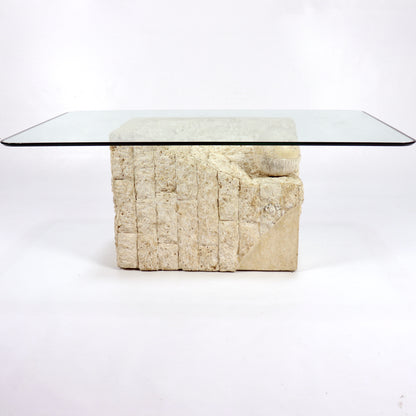 Vintage Mactan stone coffee table