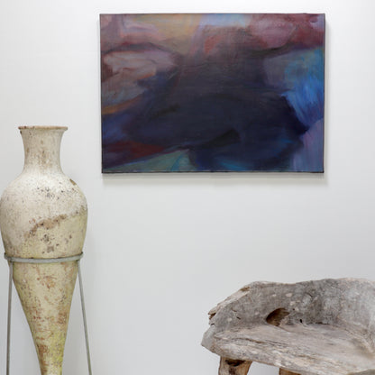 French abstract oil on canvas