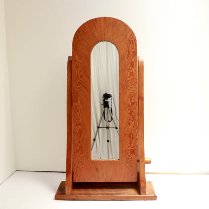Artisan-Made Pine Cheval Mirror