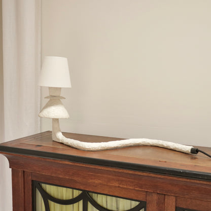 Artist-Made Plaster Table Lamp