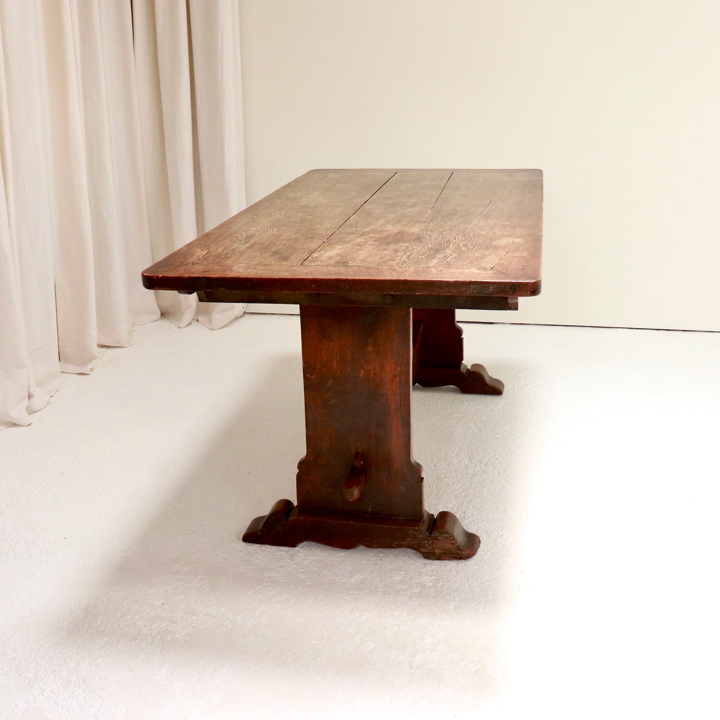 19th-Century Oak Refectory Table — Compact 153 × 82 cm