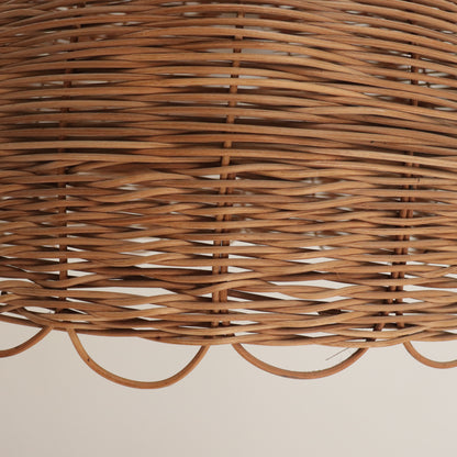 Oversized Woven Rattan Pendant Lamp