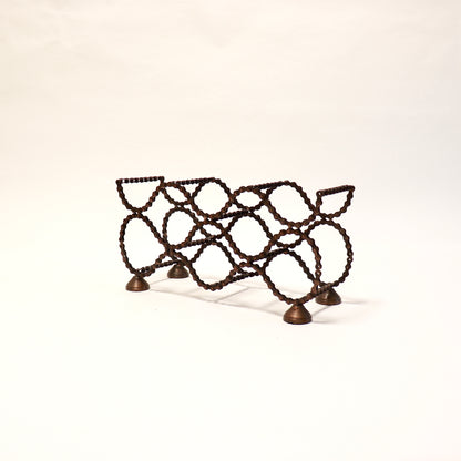 Folk Art Bicycle Chain Wine Rack