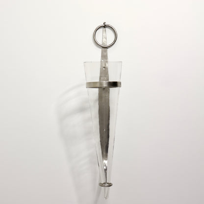 Wrought Iron and Glass Wall Sconce Vase