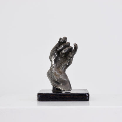 Silver plated Bronze Hand sculpture after Rodin
