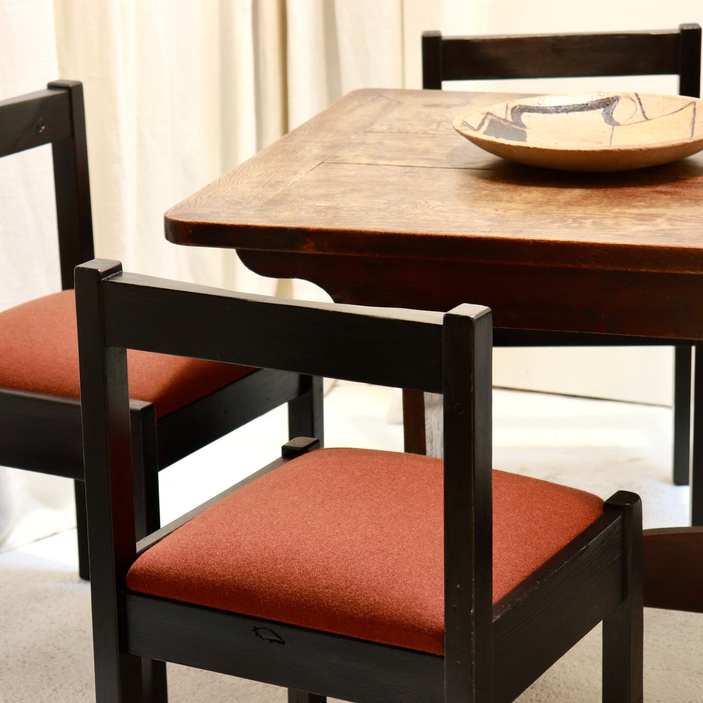 Set of Six Danish Dining Chairs, c.1970s–80s