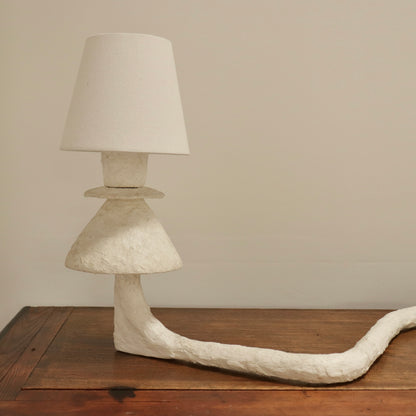 Artist-Made Plaster Table Lamp