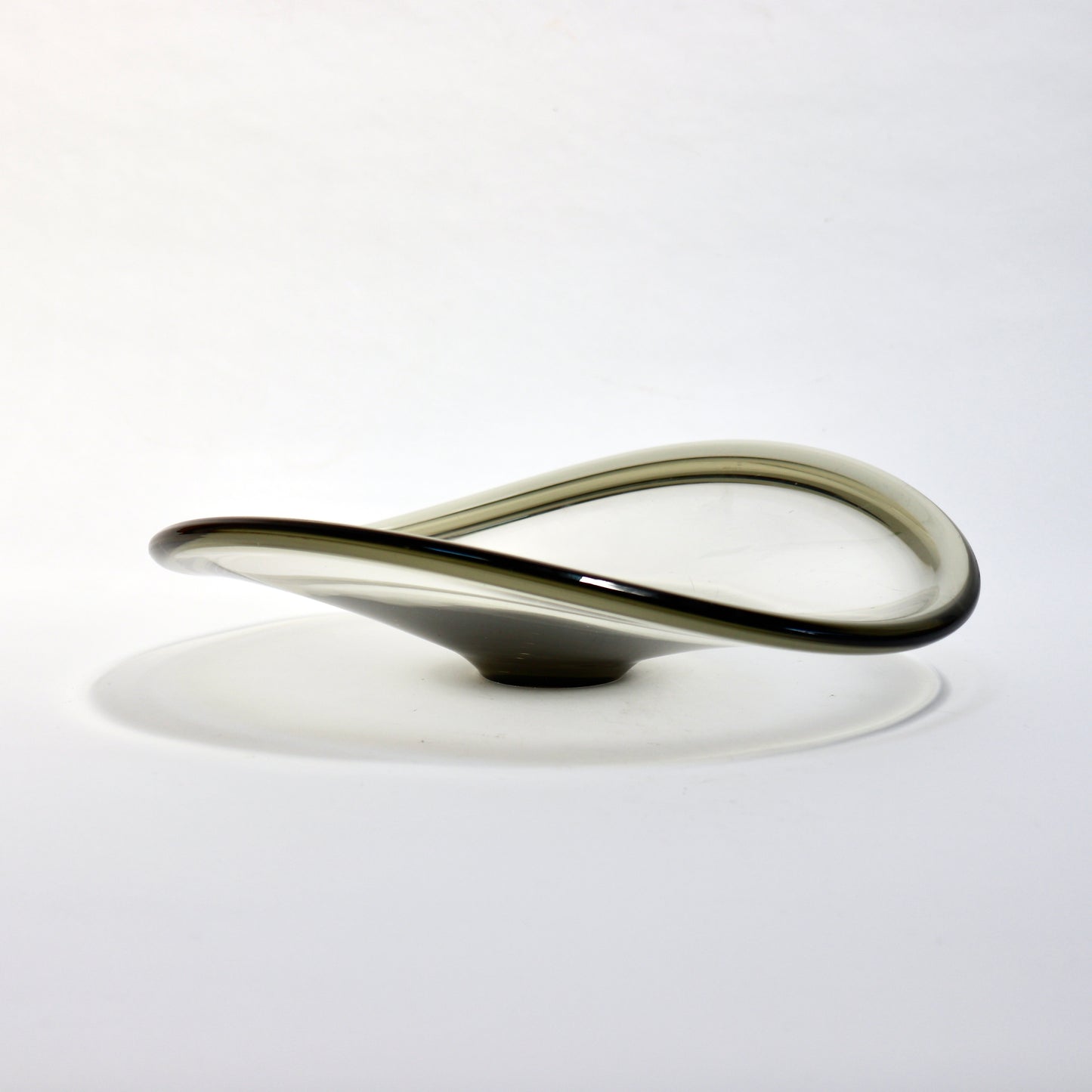 Vintage Holmegaard smoke glass centrepiece by Per Lütken.
