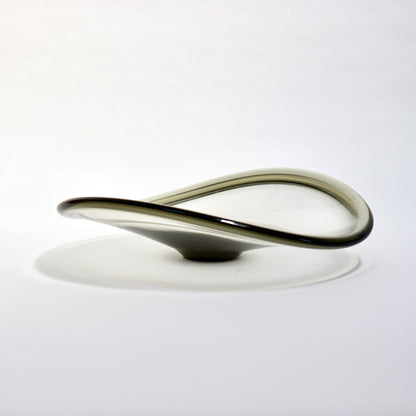 Vintage Holmegaard smoke glass centrepiece by Per Lütken.