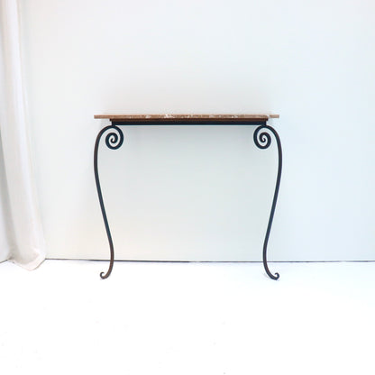 Full view of hand-forged console table