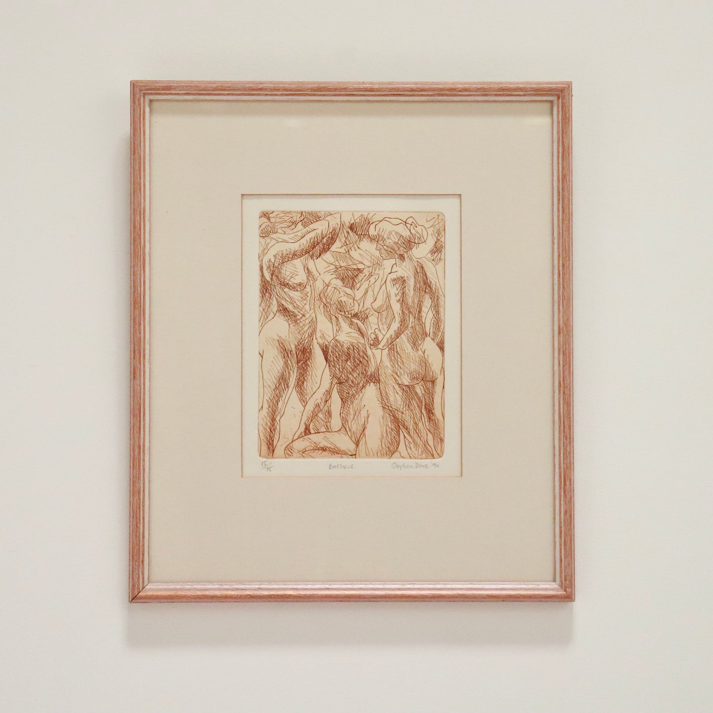 Stephen Dove, Bathers (1990) — Signed & Editioned Etching