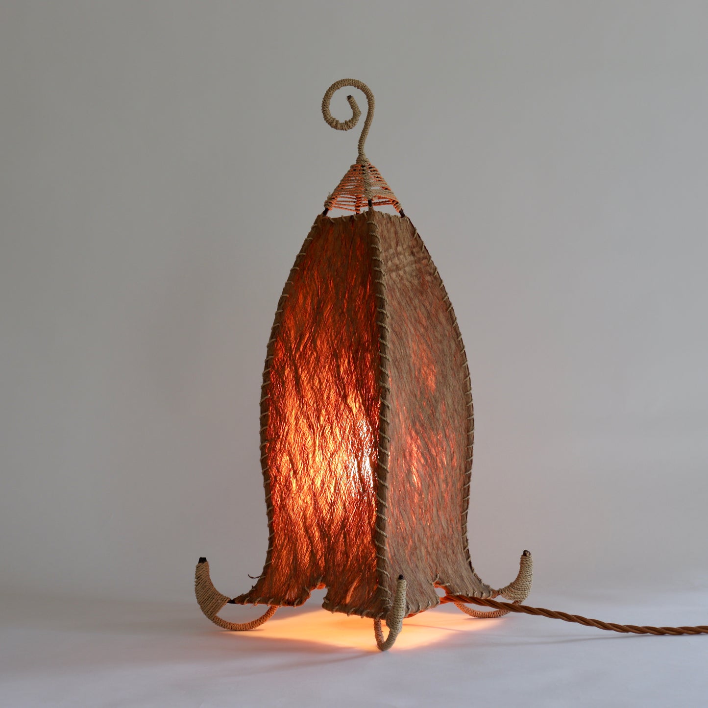 Sculptural Coir lamp