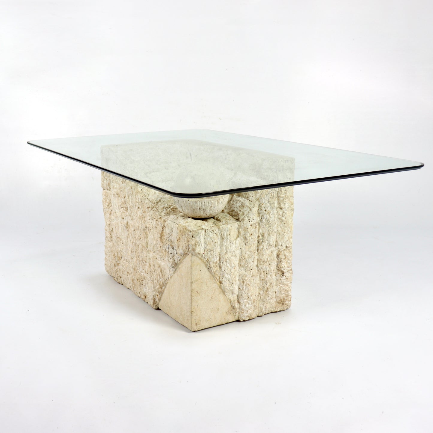 Vintage Mactan stone coffee table