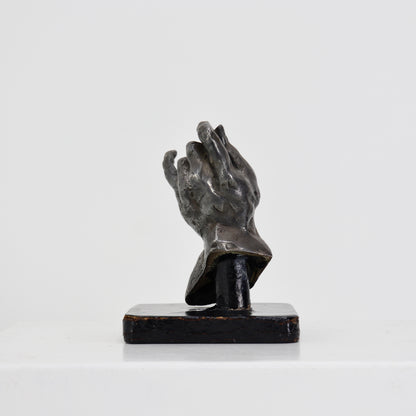 Silver plated Bronze Hand sculpture after Rodin