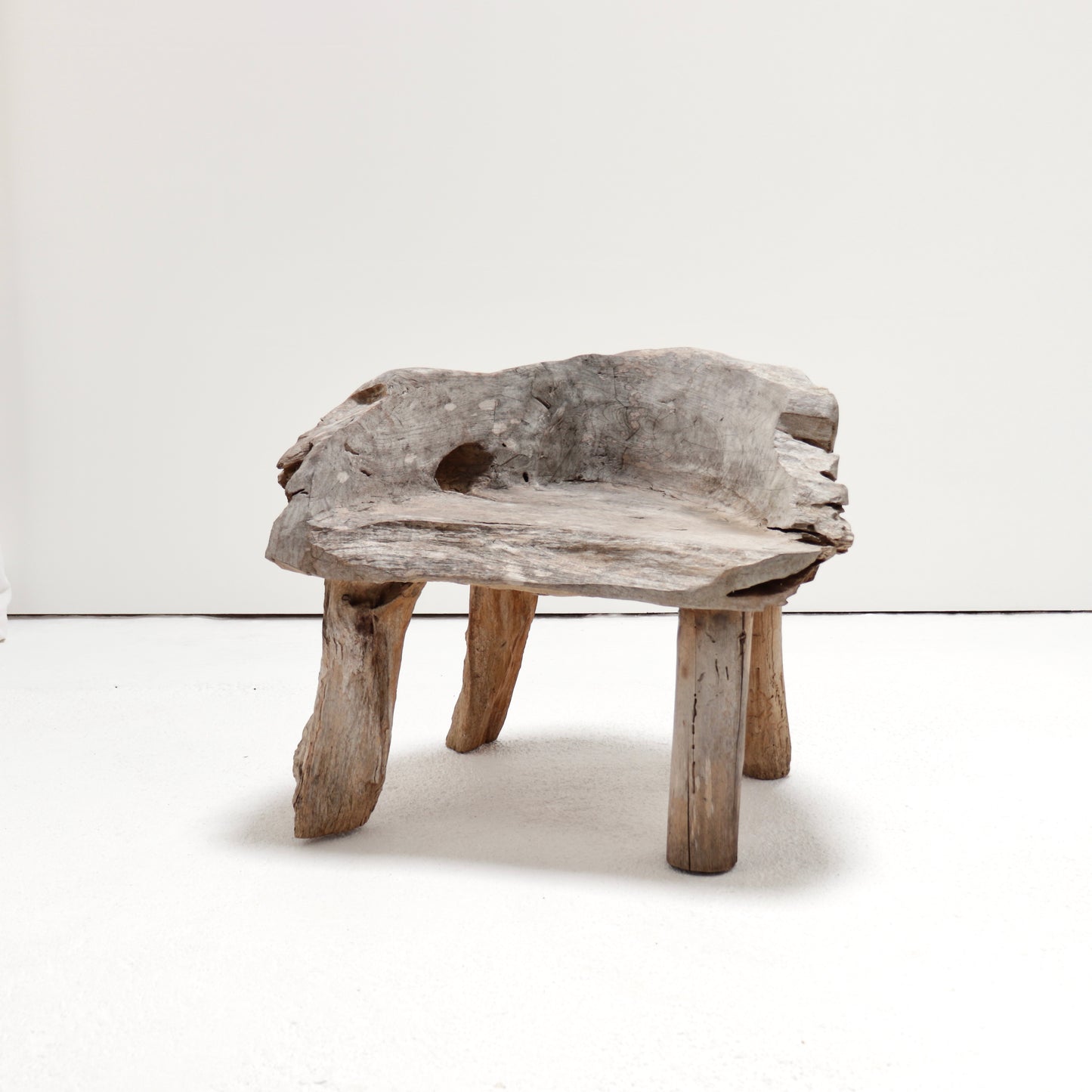 Primitive carved wood chair