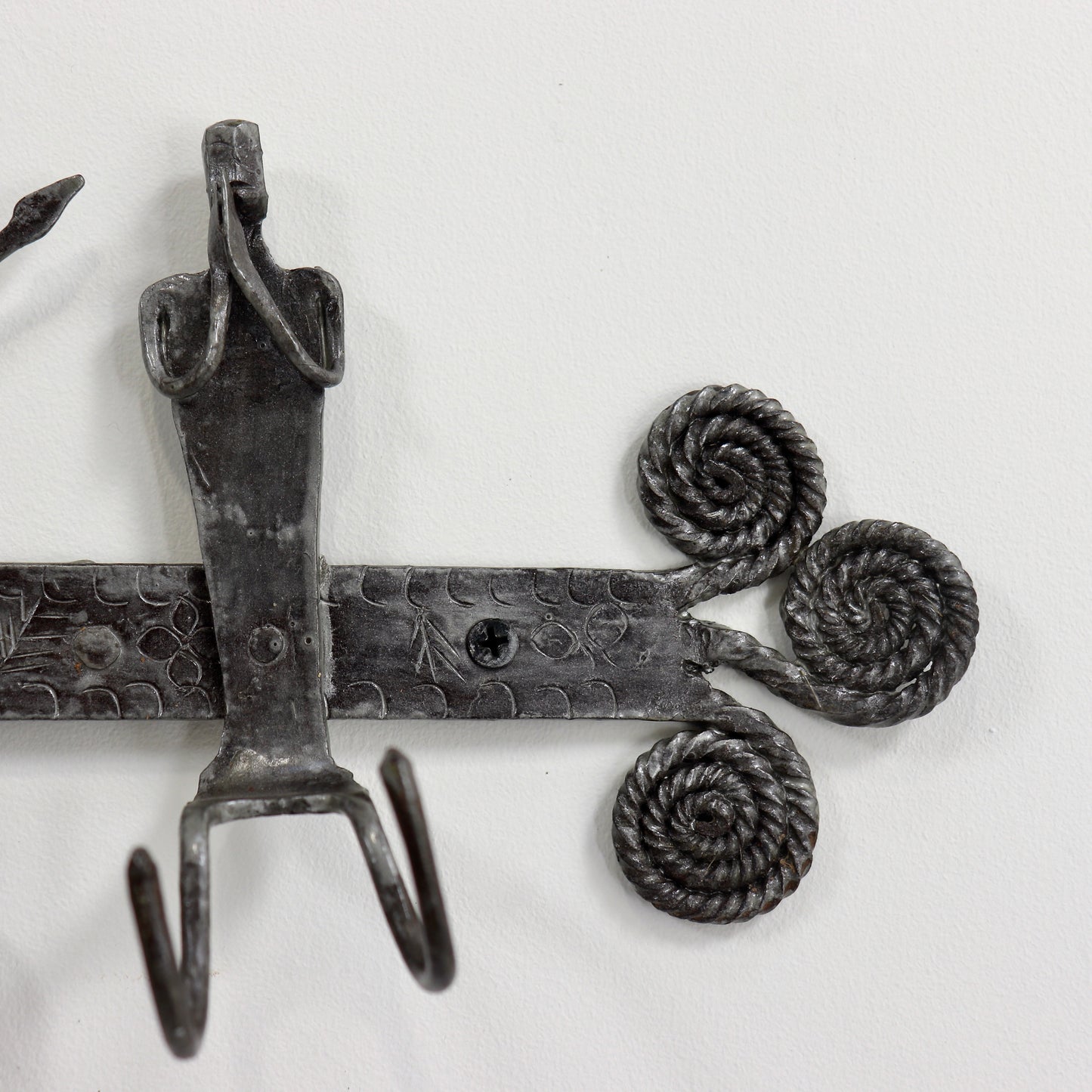 Animated Figural Wrought Iron Coat Rack