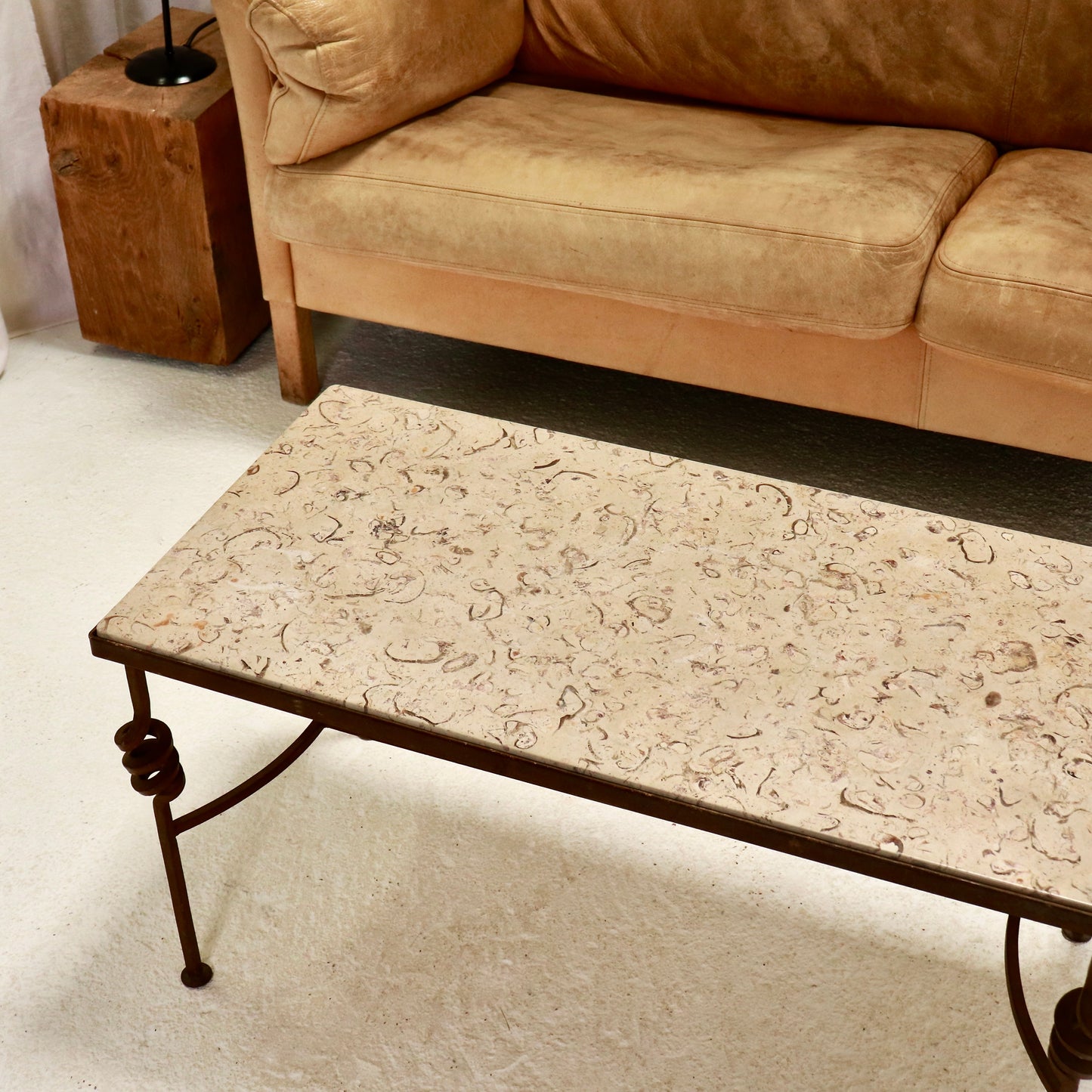 “Fossil stone tabletop texture, late 20th century”