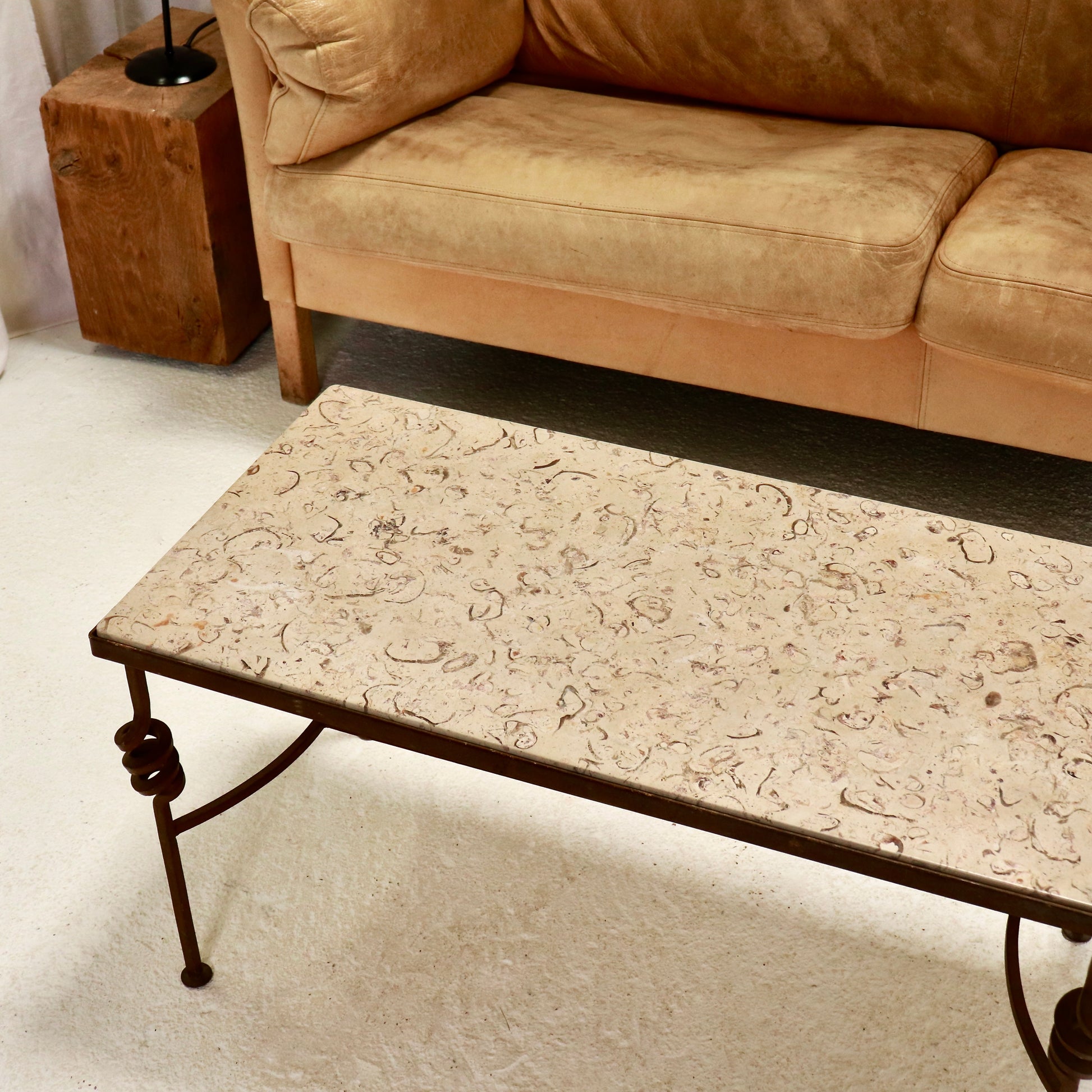 “Fossil stone tabletop texture, late 20th century”