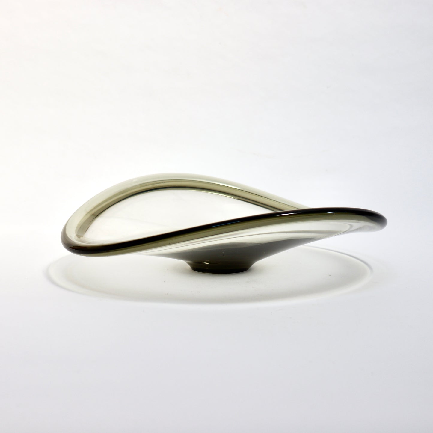 Per Lütken for Holmegaard model 14595 sculptural glass bowl.