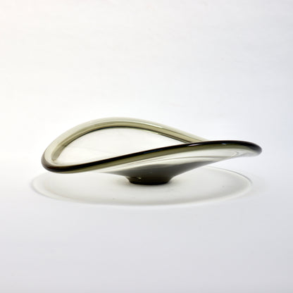 Per Lütken for Holmegaard model 14595 sculptural glass bowl.