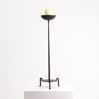 Late 19th-century iron pricket candle holder