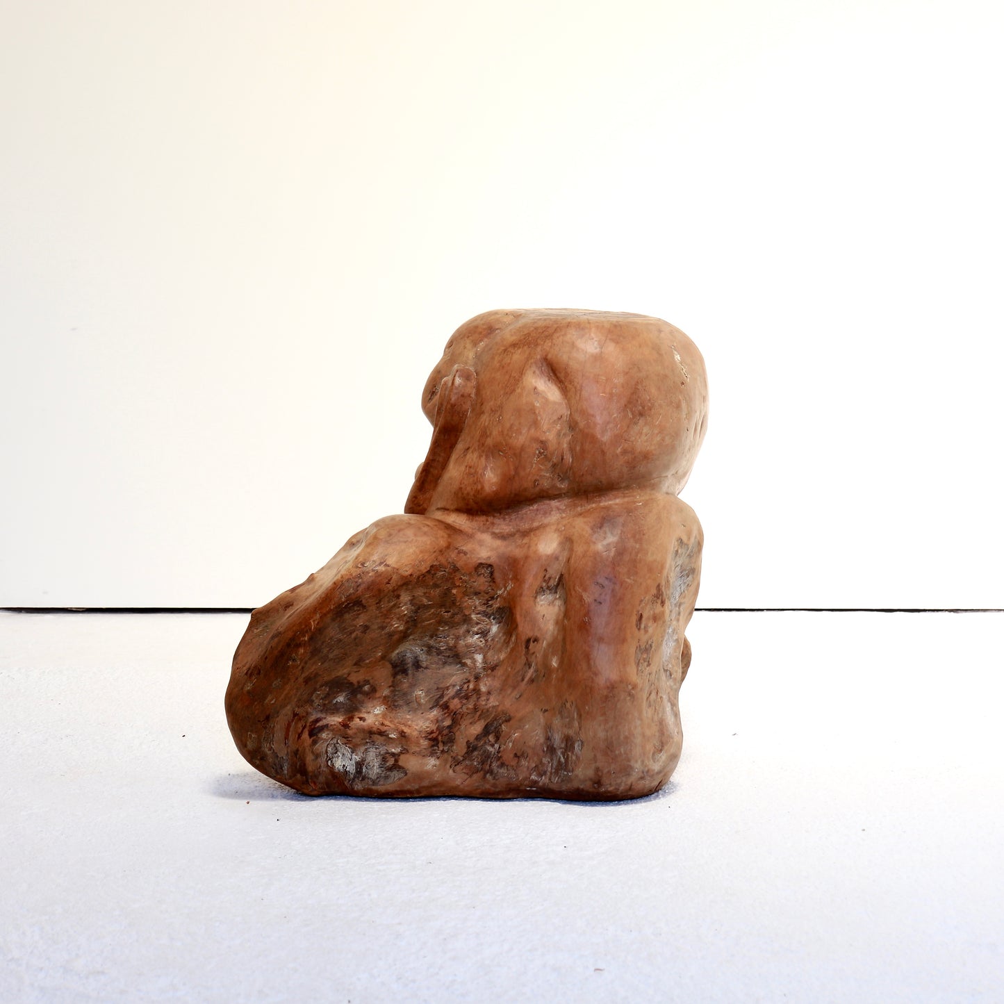 Large Hand-Carved Sculptural Side Table