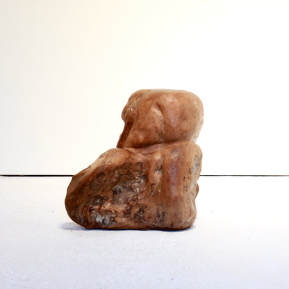 Large Hand-Carved Sculptural Side Table
