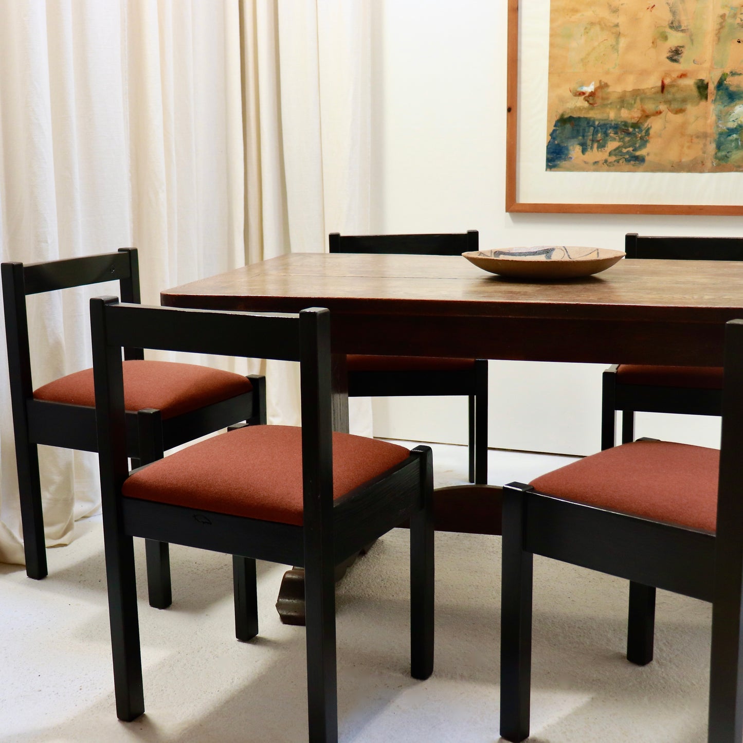 Set of Six Danish Dining Chairs, c.1970s–80s