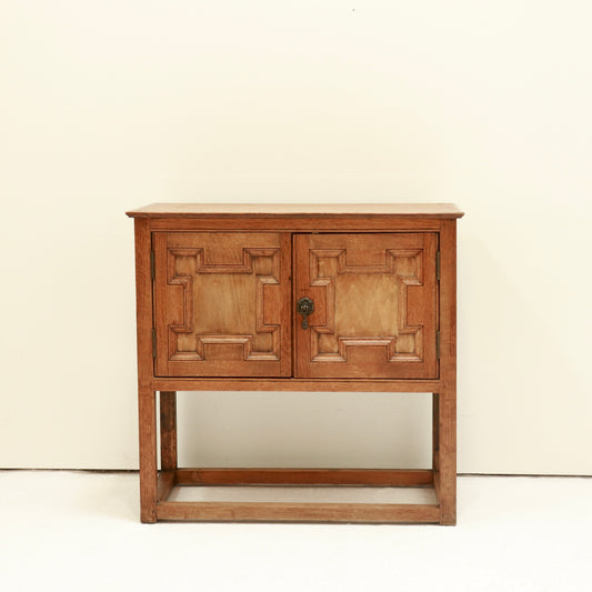 Petite Brutalist Oak Cupboard
