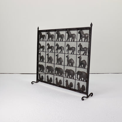 Atelier Marolles wrought iron fire screen