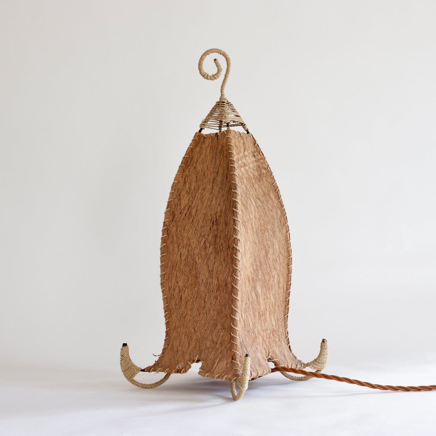 Sculptural Coir lamp