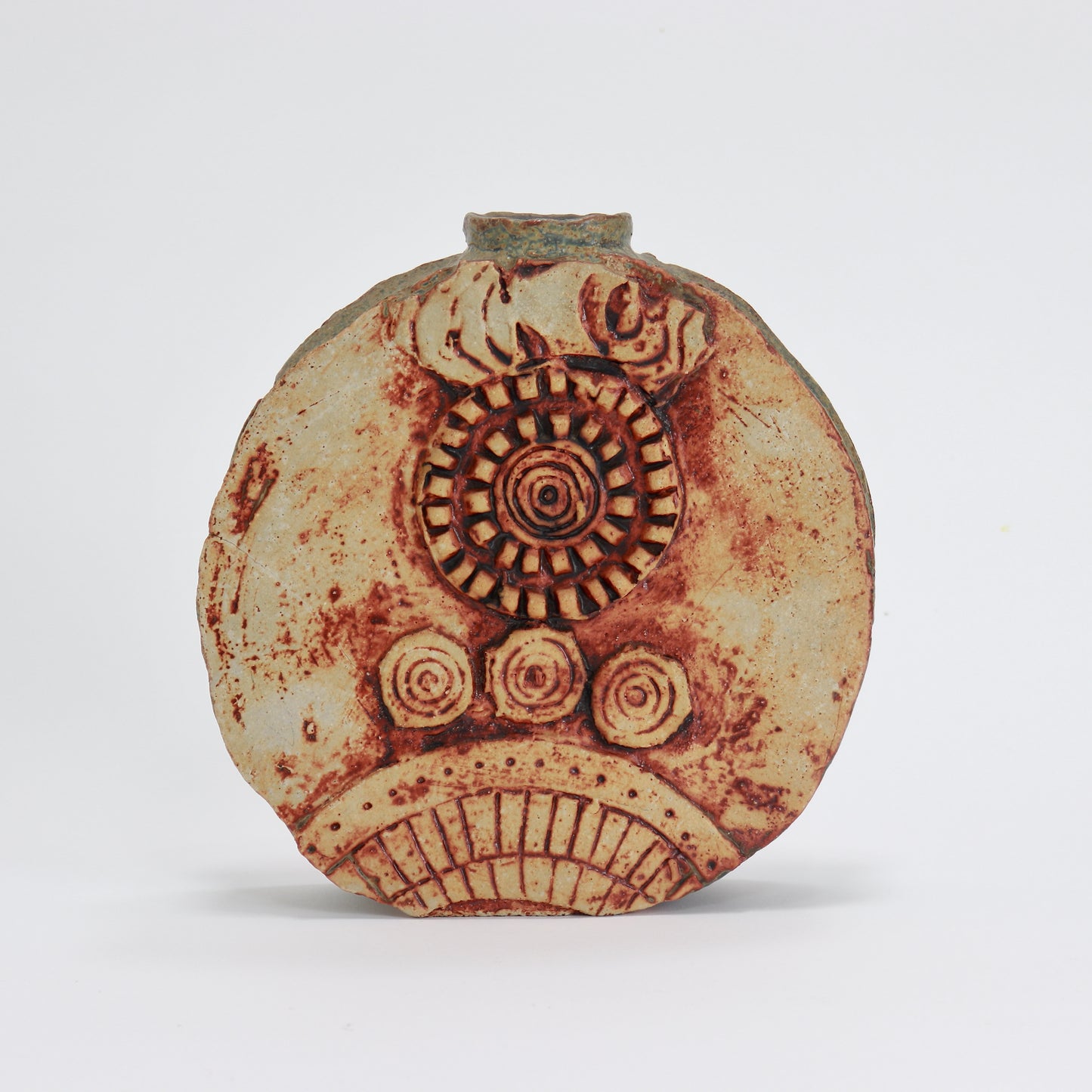 Large brutalist ceramic vase by Bernard Rooke