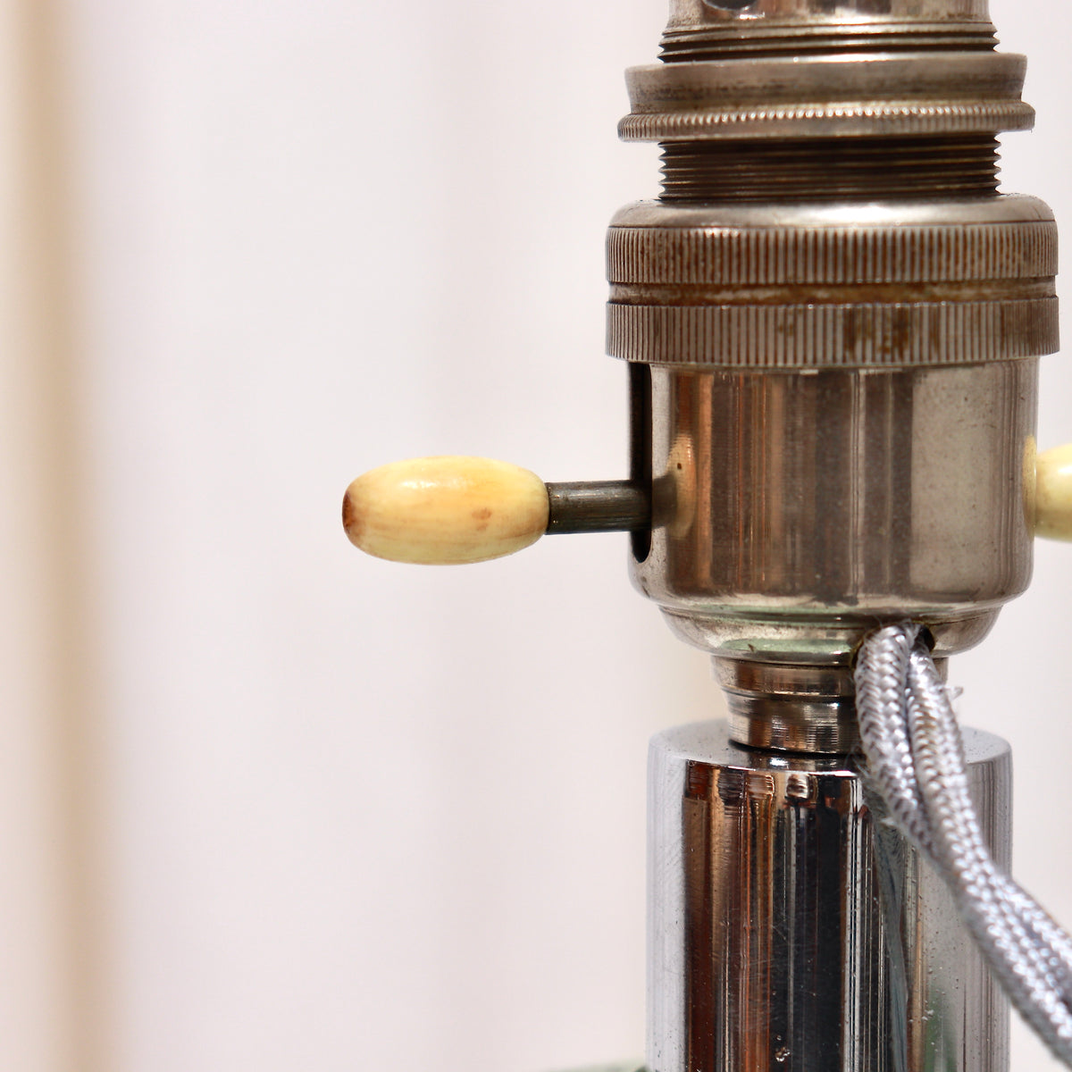 English Cut Glass Ball Table Lamp