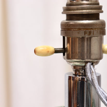 English Cut Glass Ball Table Lamp
