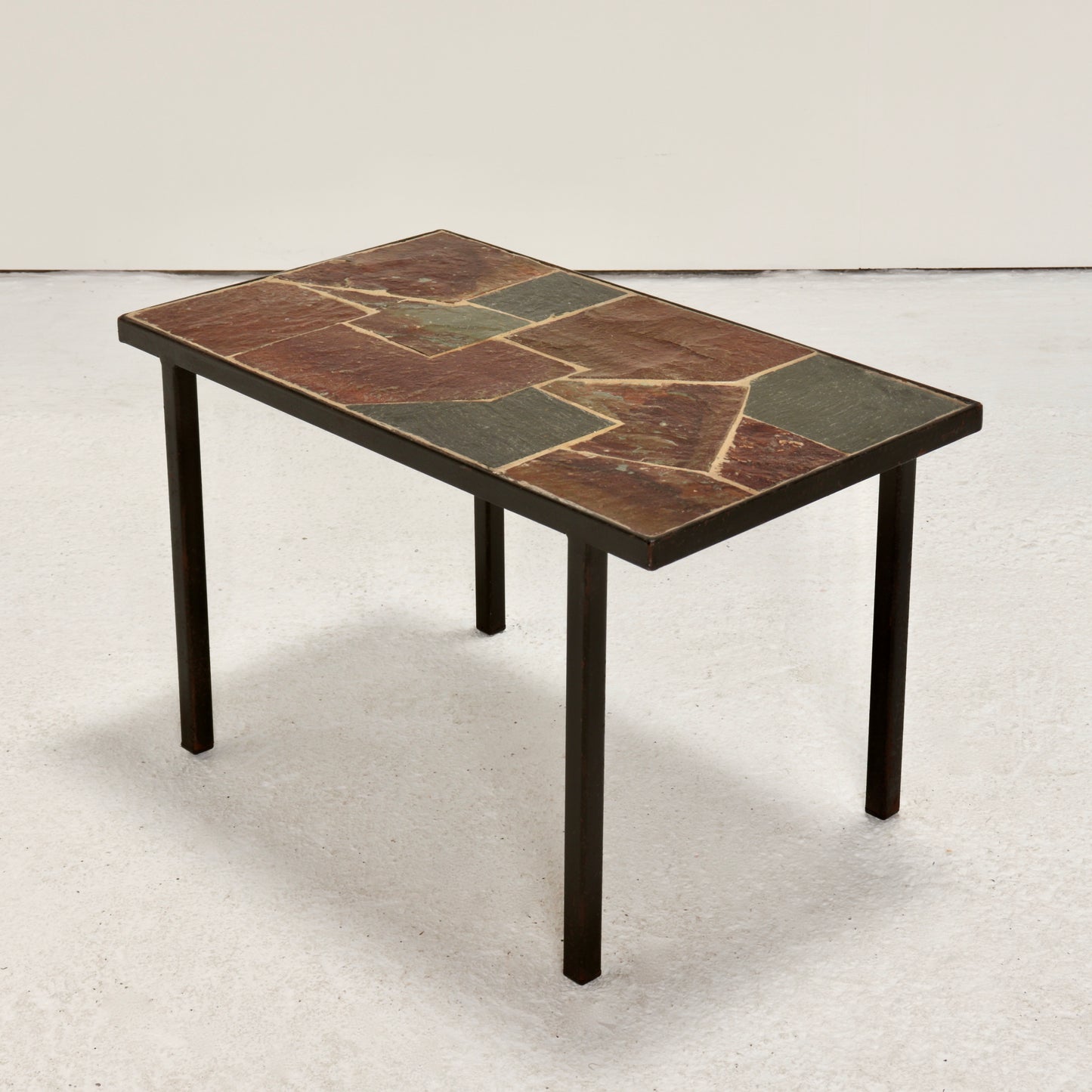 Slate mosaic side table