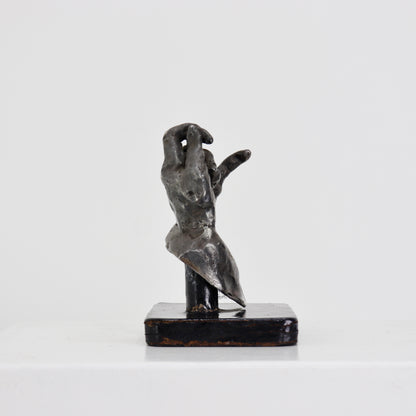 Silver plated Bronze Hand sculpture after Rodin