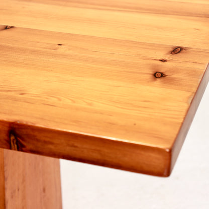 Mid-Century Scandinavian Pine Dining Table and Six Chairs
