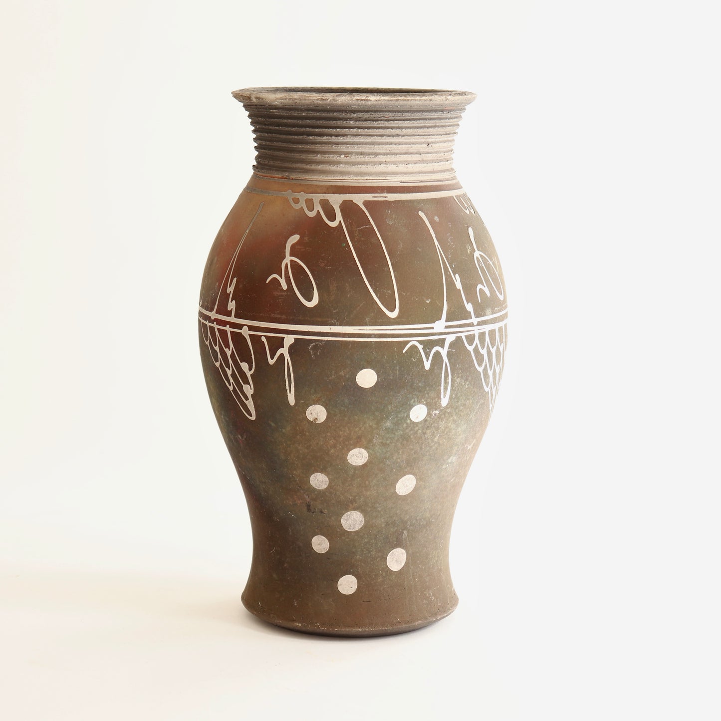 Studio Pottery Vase with Sgraffito Decoration